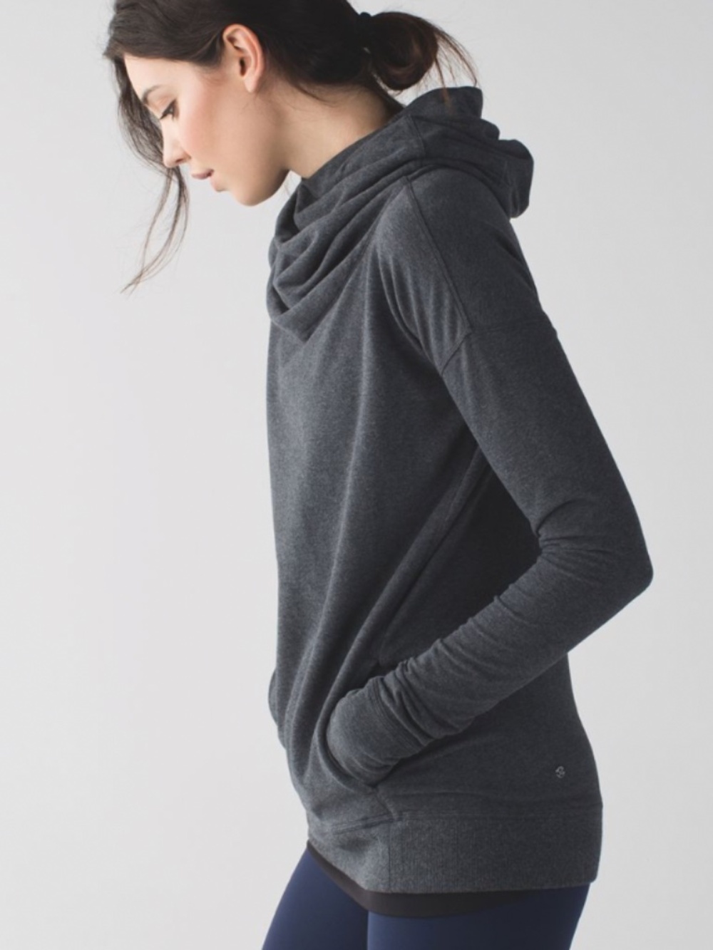 Like New [Lululemon] Charcoal Gray < Stress Less > Hoodie Sweatshirt Top | XS 2